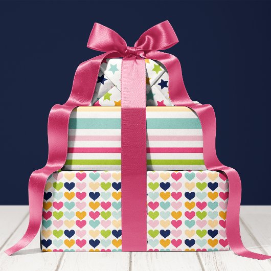 ブライトカラフルバースデーパーティー ラッピングペーパーシート