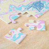 ブライトカラフルパステルグルービーボホ抽象芸術マーブル ジグソーパズル (側面)