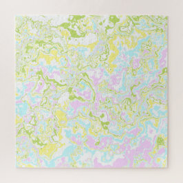 ブライトカラフルパステルトリップ（幻覚体験）のようなレトロボホマーブル ジグソーパズル