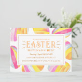 ブライトカラフルパステルピンクイースターエッグ狩り 招待状 (スタンド正面)