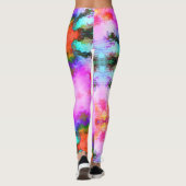 ブライトカラフルピンクアクアレッド レギンス (裏面)