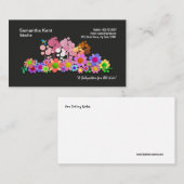 ブライトカラフルフラワーガローナニー名刺 名刺 (正面/裏面)