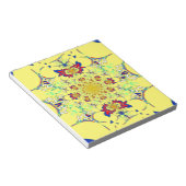 ブライトカラフルフローラダマスクデザイン ノートパッド (アングル)
