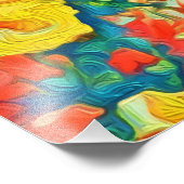 ブライトカラフルフローラ開花ガーデンファインアート フォトプリント            (角)