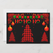 ブライトカラフルプレイド&ボーブルクリスマスカスタム 招待状 (裏面)