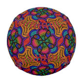 ブライトカラフルヘンナマンダラドードル 野球ボール (裏面)