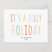 ブライトカラフルホすてきリデイ |クリスマスカード シーズンポストカード (正面)