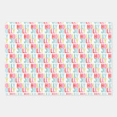 ブライトカラフルホリーすてきホリデイ ラッピングペーパーシート (正面3)