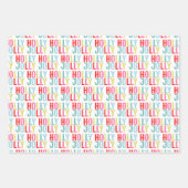 ブライトカラフルホリーすてきホリデイ ラッピングペーパーシート (正面)