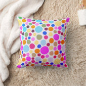 ブライトカラフルポルカドット装飾用クッション クッション (ブランケット)