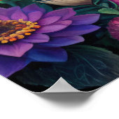 ブライトカラフルムサイケデリックーンライトウォールプリント ポスター (角)