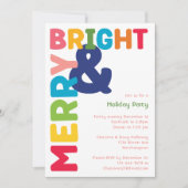 ブライトカラフルメリーホリデーパーティー 招待状 (正面)