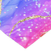 ブライトカラフルレインボーグリッター金ゴールドゲート ショートテーブルランナー (コーナー)