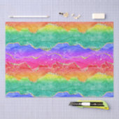 ブライトカラフルレインボーグリッター金ゴールドゲート 薄葉紙 (クラフト)