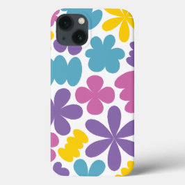 「ブライトカラフルレトロフラワー」iPhone 13ケース iPhone 13ケース
