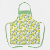 ブライトカラフルレモンシトラスイエローシックサマー エプロン (正面)