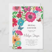 ブライトカラフルワイルドフラワーブライダルシャワー 招待状 (正面)