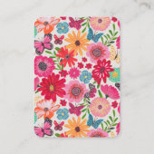 ブライトカラフルワイルドフラワーブライダル共有Aレシピ エンクロージャーカード (裏面)