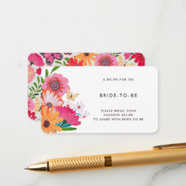 ブライトカラフルワイルドフラワーブライダル共有Aレシピ エンクロージャーカード