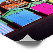 ブライトカラフルンアンドホーヴサマービーチハッツ ポスター (角)