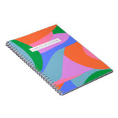 ブライトカラフル抽象芸術アパーソナライズされたート名 ノートブック (右側)