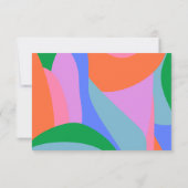 ブライトカラフル抽象芸術アート名前をカスタムする ノートカード (裏面)