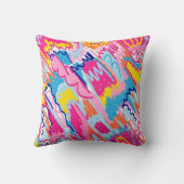 ブライトカラフル抽象芸術アート クッション (裏面)