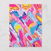 ブライトカラフル抽象芸術アート ポストカード (正面)