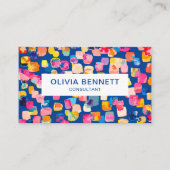 ブライトカラフル抽象芸術ブ王室のルーアート 名刺 (正面)