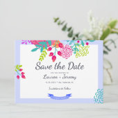 ブライトカラフル春はっきりしたフローラスケッチブーケ セーブザデート (スタンド正面)