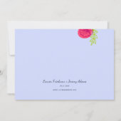 ブライトカラフル春はっきりしたフローラスケッチブーケ セーブザデート (裏面)