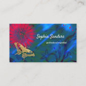 ブライトカラフル芸術的バタフライ名刺 名刺 (正面)