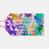 ブライトカラフル《写真》ぼけ味タイポグラフィ誕生日フェスティバル ギフトタグ (裏面横)