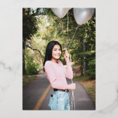 ブライトカラーウォッシュコーラルイエローグラードパーティー金ゴールド 箔招待状 (裏面)