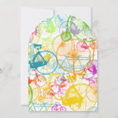 ブライトカラースタイライズドヴィンテージ結婚自転車 招待状 (裏面)