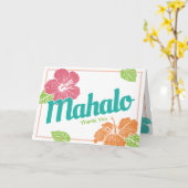 ブライトカラーズアイランドルアウ(ハワイ式宴会)マハローサンキュー カード (黄色い花)