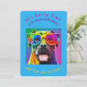 ブライトカラーズドッグメガネパーティー 招待状 (スタンド正面)