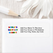 ブライトカラーズワールド最高ので最も高いナニーの贈り物 ラベル (インサイチュ)