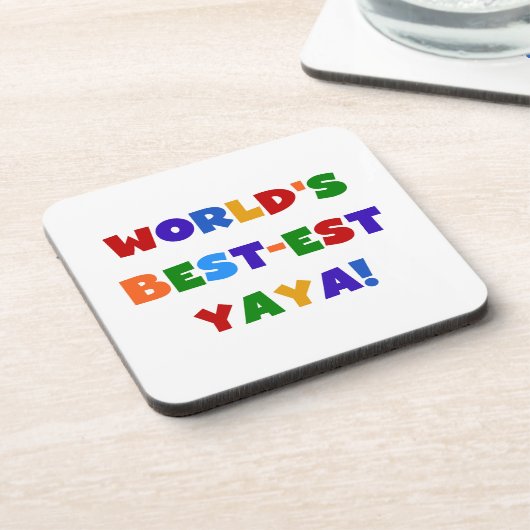 ブライトカラーズワールド最高ので最も高い屋屋家の贈り物 コースター (左側)