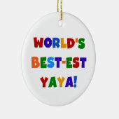 ブライトカラーズワールド最高ので最も高い屋屋家の贈り物 セラミックオーナメント (右)