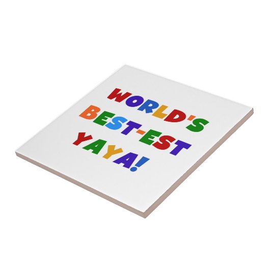 ブライトカラーズワールド最高ので最も高い屋屋家の贈り物 タイル (側面)