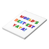 ブライトカラーズワールド最高ので最も高い屋屋家の贈り物 ノートパッド (回転)