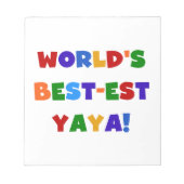 ブライトカラーズワールド最高ので最も高い屋屋家の贈り物 ノートパッド (正面)