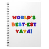 ブライトカラーズワールド最高ので最も高い屋屋家の贈り物 ノートブック (正面)