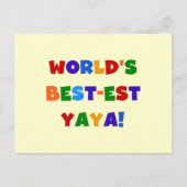 ブライトカラーズワールド最高ので最も高い屋屋家の贈り物 ポストカード (正面)