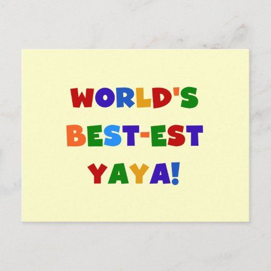 ブライトカラーズワールド最高ので最も高い屋屋家の贈り物 ポストカード (正面)