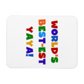 ブライトカラーズワールド最高ので最も高い屋屋家の贈り物 マグネット (横)