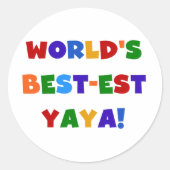 ブライトカラーズワールド最高ので最も高い屋屋家の贈り物 ラウンドシール (正面)