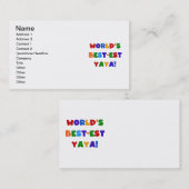 ブライトカラーズワールド最高ので最も高い屋屋家の贈り物 名刺 (正面/裏面)