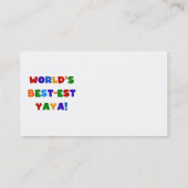 ブライトカラーズワールド最高ので最も高い屋屋家の贈り物 名刺 (裏面)